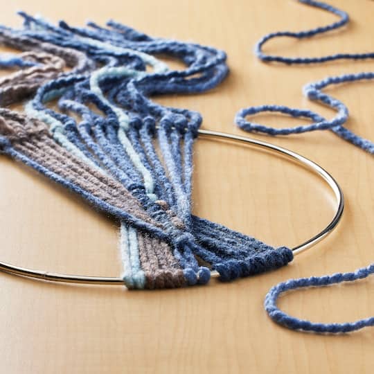 Macramé Nickel-Plated Hoop by Loops & Threads
